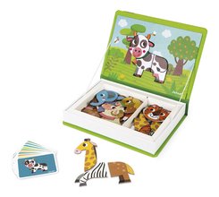 Magnetická kniha Zvieratká Magnetibook Janod 30 magnetiek a 10 šablón J02723