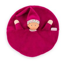 Játékbaba dédelgetésre Tidoudou Pink Grenadine Mon Doudou Corolle extra puha textilből kék szemekkel 17 cm 0 hó-tól