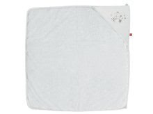Dojčenská osuška s kapucňou Red Castle Fleur de Coton ® White Happy Fox 100x100 cm biela