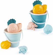 Vödör szett kagylóval és rákkal Beach Écoiffier 2 forma kannával és lapáttal 6 darabos (17 cm magas) 18 hó-tól ECO309