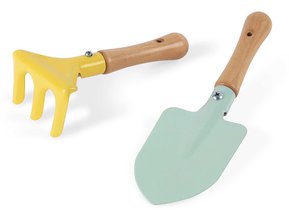 Sada záhradného náradia Gardening Tools Set Happy Garden Janod hrabličky a lopatka J03182