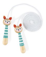 Švihadlo Líška Skipping Rope Janod s drevenými rúčkami a nastavovateľnou dĺžkou J03198
