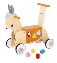 Drevené odrážadlo Somárik Donkey Ride-On Janod s vkladačkou od 12 mes J03325