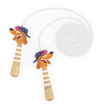 Švihadlo Pes Dog Skipping Rope Applepop Janod s drevenými rúčkami J03378