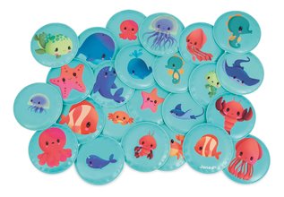 Pexeso do vody Morské zvieratká Memo Game Baby Animals Janod mäkké 24 dielov od 24 mes J04723