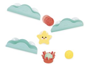 Hračka do vody guľôčková dráha Sea Themed Bathroom Ball Track Janod s prísavkami od 12 mes J04732