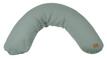 Dojčiaci vankúš Big Flopsy™ Beaba Fleur de Coton® Sage Green 170 cm prešívaný zelený