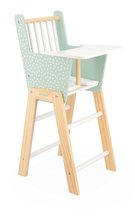 Drevená jedálenská stolička pre bábiku Zen High Chair Janod s vankúšikom pre 42 cm bábiku J05901
