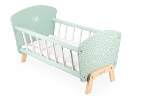 Drevená postieľka pre bábiku Zen Doll's Bed Janod s vankúšikom a perinkou pre 42 cm bábiku J05902