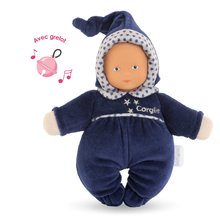 Bábika Babidoux Navy Blue Starry Dreams Mon Doudou Corolle s modrými očami a hrkálkou 20 cm od 0 mes