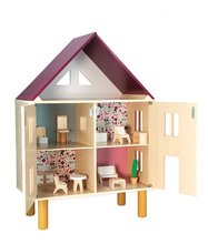 Fa babaház Twist Doll's House Janod 3-emeletes 11 kiegészítővel J06617