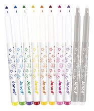 Mágikus filctollak Magic Felt-tip Pens Janod egymásra festhető 8 szín és 2 átlátszó J07413