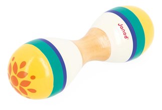 Drevený hudobný nástroj rumbagule Double Head Maracas Gioia Janod 1 kus od 12 mes J07651