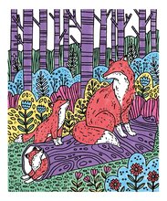Maxi kreatívna sada Maľovanie Lesné zvieratká Magic Painting Forest Atelier Janod 6 magických malieb od 6 rokov J07874