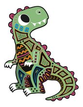 Mini kreatívna sada Dinosaury Scratch Art Dinosaur Cut Outs Atelier Janod vyškrabovacie obrázky 5 kariet od 5 rokov J07889