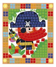 Mini kreatívna sada Mozaika Piráti Mosaics Pirates Atelier Janod 3 karty od 5 rokov J07897