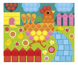 Mini kreatívna sada Mozaika Zvieratká Mosaics Animals Atelier Janod 3 karty J07899