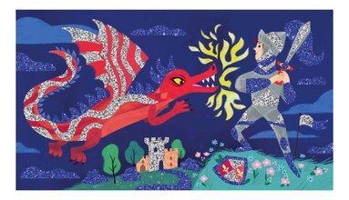 Midi kreatívna sada farebný piesok Hrdinovia Glitter Heroes Atelier Janod s trblietkami od 6 rokov J07920