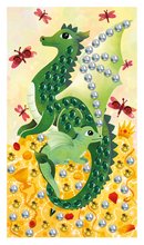 Midi kreatívna sada Obrázky s flitrami Draky Sequins to Stick Dragons Atelier Janod 3 obrázky a 360 flitrov od 6 rokov J07921