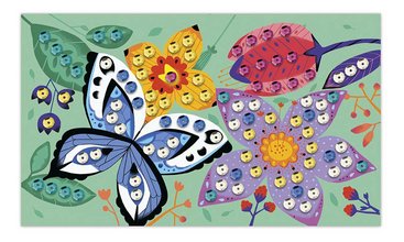 Midi kreatívna sada Flitre Nádherná záhrada Sequin Art Wonderful Garden Atelier Janod 3 samolepiace obrázky od 5 rokov J07946