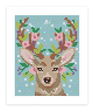 Maxi kreatívna sada Trblietavý obraz Jeleň Diamond Painting Stag Atelier Janod 3900 kamienkov od 8 rokov J07948