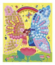 Maxi kreatívna sada Mozaika Víly Mosaics Fairies Atelier Janod 8 listov od 5 rokov J07960