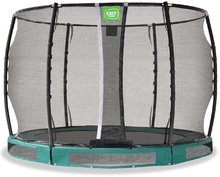 Trambulin védőhálóval Allure Premium ground Exit Toys talajmenti 305 cm átmérővel zöld