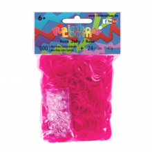Rainbow Loom originální transparentní gumičky 600 kusů růžové od 6 let