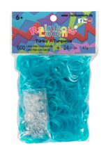 Rainbow Loom originálne transparentné gumičky 600 kusov tyrkysové od 6 rokov