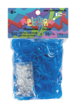 Rainbow Loom originální transparentní gumičky 600 kusů světlemodré od 6 let