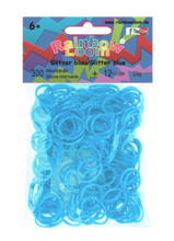 Rainbow Loom originální třpytivé gumičky 300 kusů tyrkysové od 6 let
