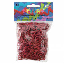 Elastice originale Rainbow Loom cu 600 bucăţi bordo de la 6 ani