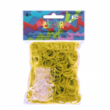 Elastice originale Rainbow Loom cu 600 bucăţi verde măslină de la 6 ani