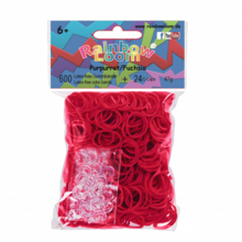 Rainbow Loom originálne gumičky 600 kusov fuchsiové od 6 rokov