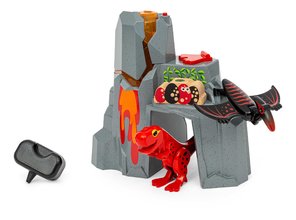 Sopka s efektom dymiacej lávy Dinosaur Erupting Volcano BRIO so zvukom a svetlom 2 figúrky dinosaurov od 3 rokov BRIO0929