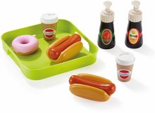 Potraviny na tácke Hot Dog 100% Chef Écoiffier s kečupom a majonézou 10 dielov od 18 mes ECO929