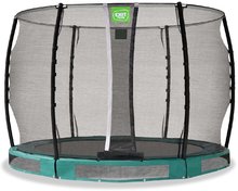 Trambulin védőhálóval Allure Classic ground Exit Toys talajmenti 305 cm átmérővel zöld