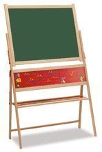 Dřevěná magnetická tabule Magnetic Board XL Eichhorn skládací se 48 magnetkami a 10 křídami se houbou 110 cm vysoká