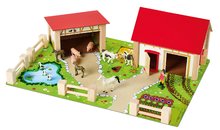 Fa farm állatokkal Farm Eichhorn 2 épület és istálló 20 darabos