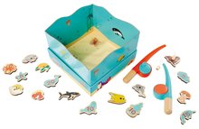 Joc de lemn de-a pescari Fishing Game Eichhorn magnetic 19 piese de la 24 de luni