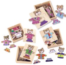 Puzzle din lemn urs Bear-Puzzle Eichhorn 20  piese cu îmbrăcăminte detașabilă de la 24 de luni