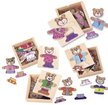 Drevené puzzle medveď Bear Puzzle Eichhorn 20 dielov s vymeniteľným oblečením od 24 mes