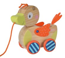 Fa húzható kacsa Duck Pull-along Animal Eichhorn mozgó fejjel 12 hó-tól EH5587