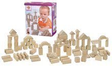 Dřevěné kostky Natural Wooden Blocks Eichhorn v přírodním zpracování 100 kusů velikost 25 mm od 12 měs