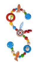 Drevená retiazka Rabbit Pram Chain Baby Eichhorn 54 cm na kočík so zajačikom od 0 mes