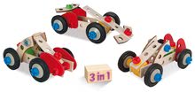 Fa építőjáték sportkocsik Constructor Racer Eichhorn 3 modell (minibuggy, forma 1, versenyautó) 50 darabos 3 évtől