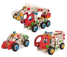 Joc de construit din lemn mașină de pompieri Constructor Fire Truck Eichhorn trei modele (mașină de pompieri, ambulanța, poliția) 155 piese de la 5 an