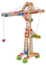 Joc de construit din lemn macara Constructor Crane Eichhorn 5 modele (macara, navă, hidroavion, formula, macara mobilă) 170 piese de la 6 ani