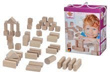 Drevené kocky Natural Wooden Blocks Eichhorn v prírodnej farbe 50 kusov veľkosť 25 mm od 12 mes