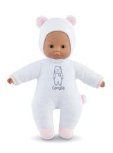 Bábika medvedík Sweet Heart White Bear Corolle s čiernymi očami a snímateľnou kapucňou s uškami 30 cm biela od 9 mes